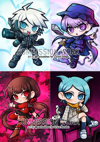 Chibi Print Commission for Lucien Dodge / Erica Mendez